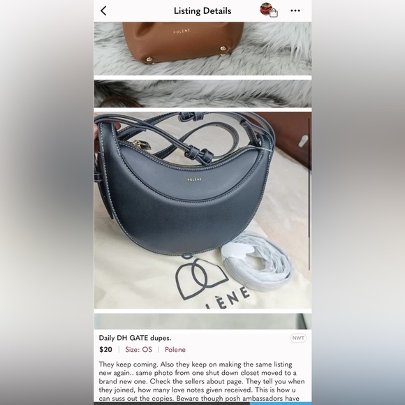 BEWARE of the increase of fake Polene bags on here!!! - Picture 7 of 7